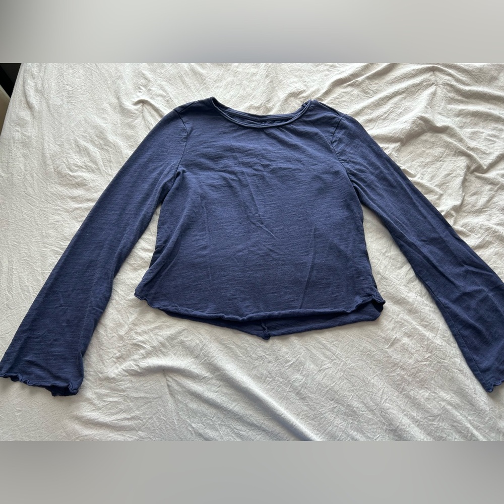 SHEIN Deep Blue Long Sleeve Top